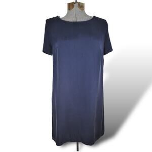 Quince Silk Navy Blue Dress
